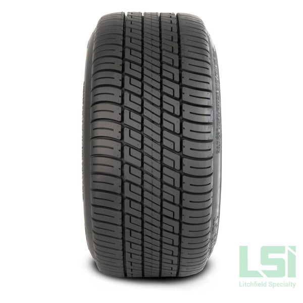 12X7 Black & Machined Warlock Wheel On 215/50-12 Deli Tire 12 Low Profile Assembly