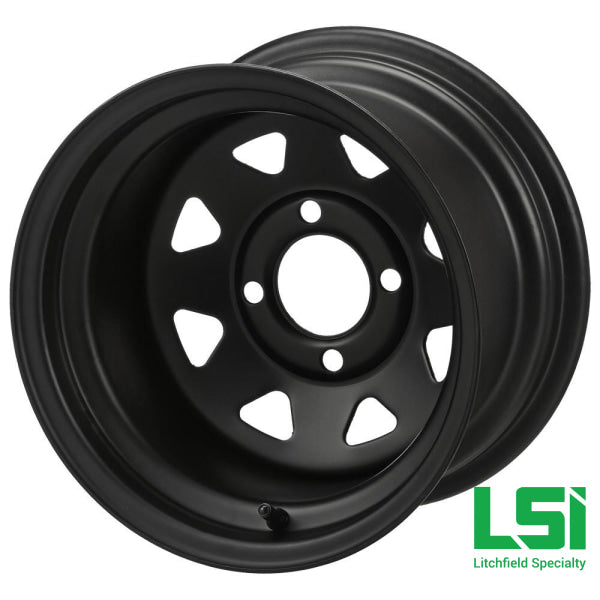 12X7 Black Steel Wheel -12
