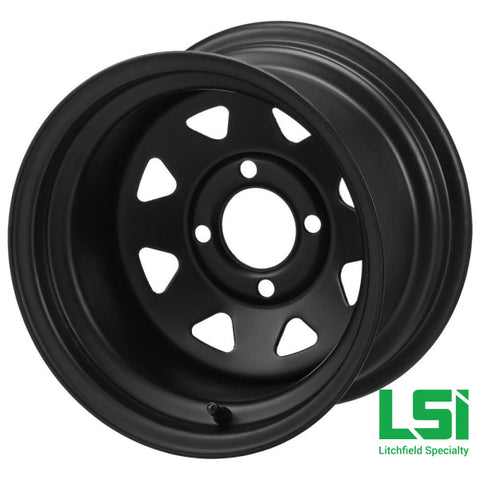 12X7 Black Steel Wheel -12