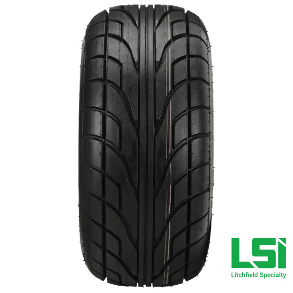 12X7 Machined & Black Casino Wheel On 22X9.50-12 Lsi Elite Street Tire 12 Lifted Assembly