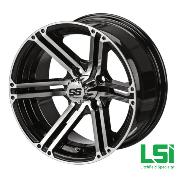 12x7 Machined/Black Yukon Wheel default Wheel -12’’