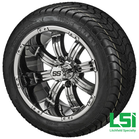 12X7 Mirror Casino Wheel On 215/40-12 Lsi Elite Tire 12 Low Profile Assembly