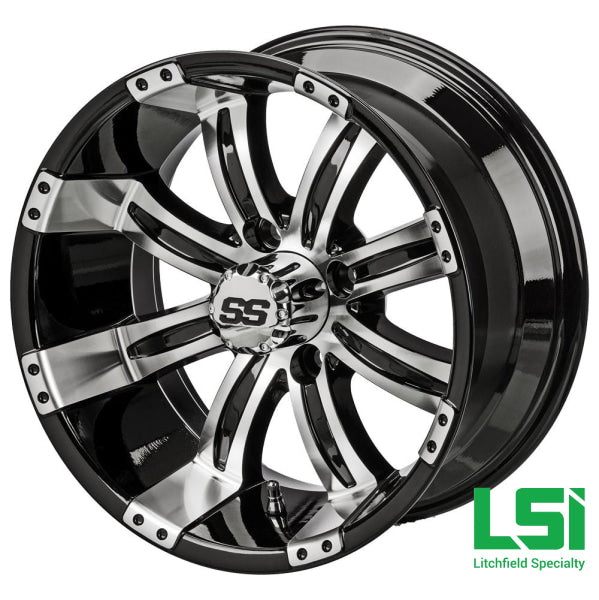 14X7 Machined/black Casino Wheel - 14