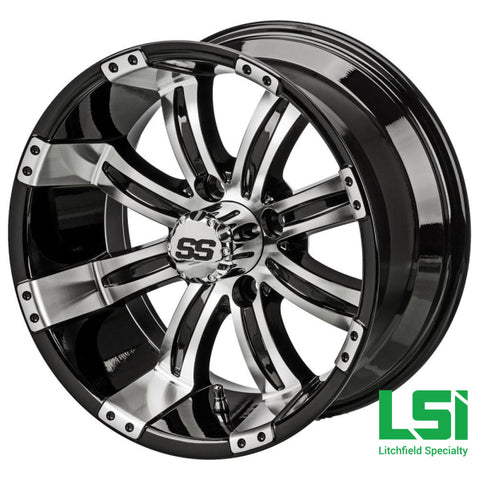 14X7 Machined/black Casino Wheel - 14