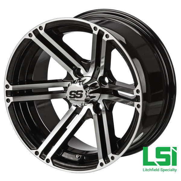 14X7 Machined/black Yukon Wheel - 14