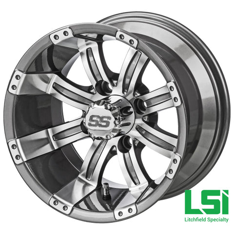 14X7 Machined/gun Metal Gray Casino Wheel - 14