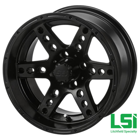 14X7 Matte Black Chaos Wheel - 14