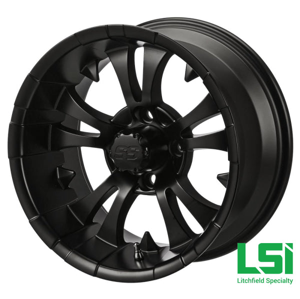 14X7 Matte Black Warlock Wheel - 14