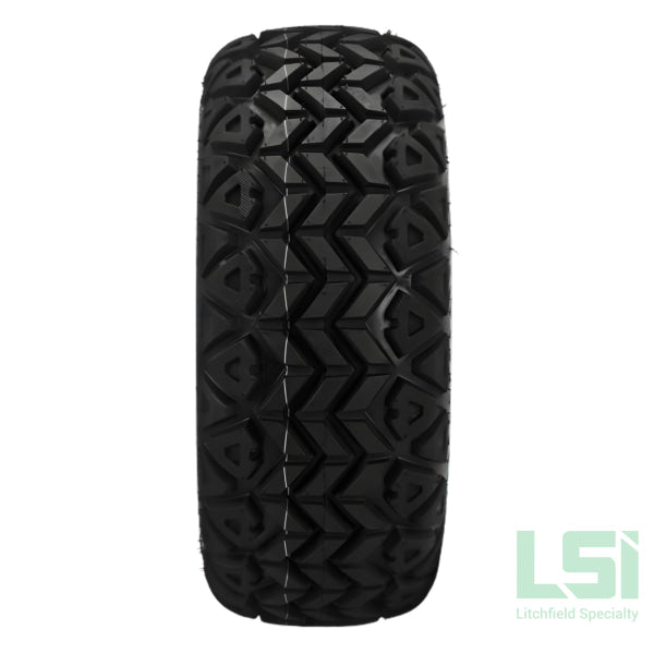 14x7 Matte Black Warlock Wheel on 23x10-14 Black Trail default 14’’ Lifted Assembly