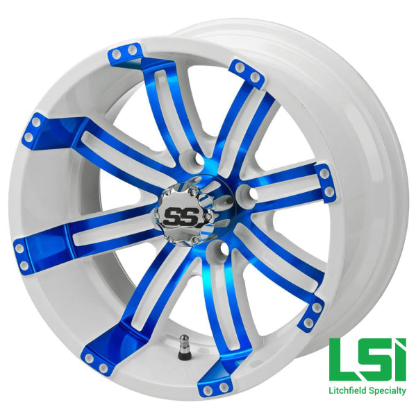 14X7 White/blue Casino Wheel - 14