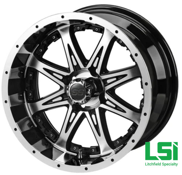 15x7 Black & Machined Revenge Wheel w/Black Inserts default Wheel - 15’’