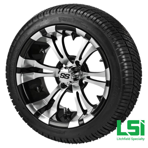 205/30-14 Lsi Elite On Warlock Machined/black Wheel Tire/wheel Assembly