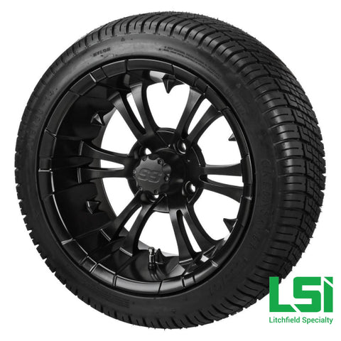 205/30-14 Lsi Elite On Warlock Matte Black Wheel Tire/wheel Assembly