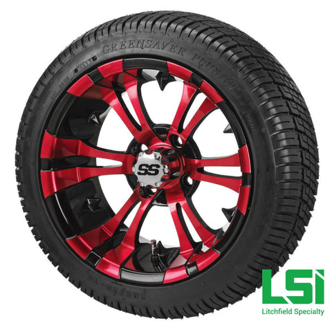 205/30-14 Lsi Elite On Warlock Red/black Wheel Tire/wheel Assembly