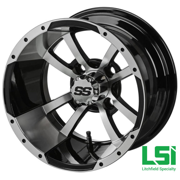 215/40-12 Lsi Elite On Type 7 Machined/black Wheel Tire/wheel Assembly