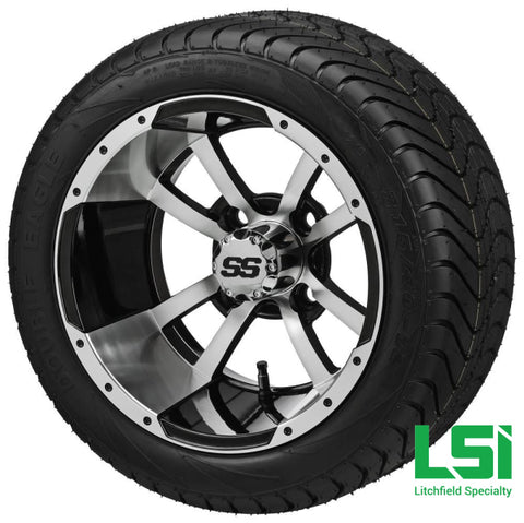 215/40-12 Lsi Elite On Type 7 Machined/black Wheel Tire/wheel Assembly
