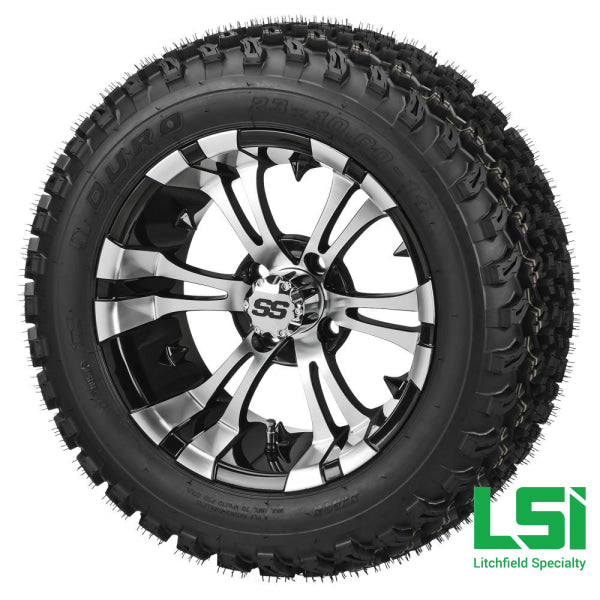 23X10.00-14 Duro Desert On Warlock Machined/black Wheel Tire/wheel Assembly