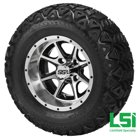 23X10.50-12 Black Trail On Type 8 Machined/black Wheel Tire/wheel Assembly