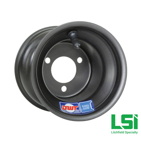 5x7.75 (2.5N + 5.25N) 3/2.5 Black Aluminum Wheel