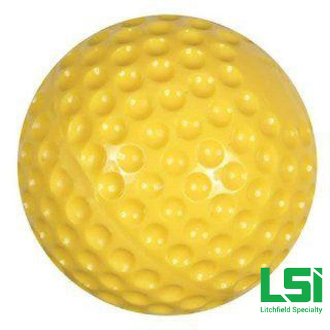 9 Yellow Dimpled Lsi Baseballs Ball
