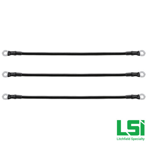 Battery Cable Set for Club Car DS w/12v Batteries by Route 66 Golf Cart Accessories Battery Cables