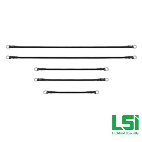 Battery Cable Set for Club Car Precedent 2008+ by Route 66 Golf Cart Accessories Battery Cables