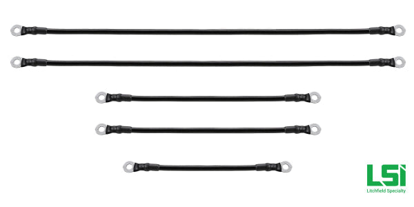 Battery Cable Set For Club Car Precedent 2008+ By Route 66 Golf Cart Accessories Cables