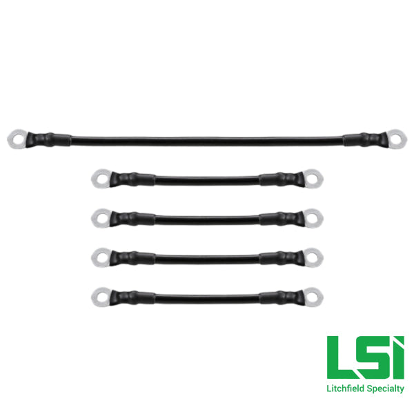 Battery Cable Set for EZGO Medalist/TXT 1994+ by Route 66 Golf Cart Accessories Battery Cables