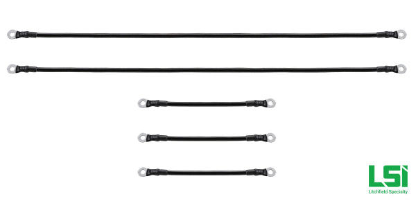 Battery Cable Set For Yamaha Drive2/drive W/8V Batteries By Route 66 Golf Cart Accessories Cables