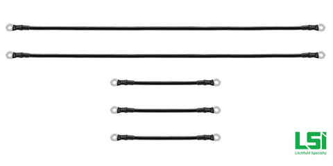 Battery Cable Set For Yamaha Drive2/drive W/8V Batteries By Route 66 Golf Cart Accessories Cables