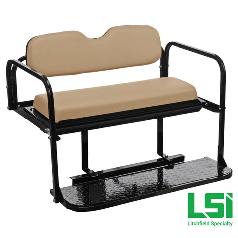 Rear Flip Seat Kit For Club Car Precedent Beige Cushion