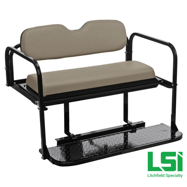 Rear Flip Seat Kit For E-Z-Go Rxv Beige Stone Cushion