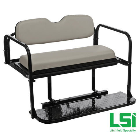 Rear Flip Seat Kit For Yamaha Drive Gray Stone Cushion