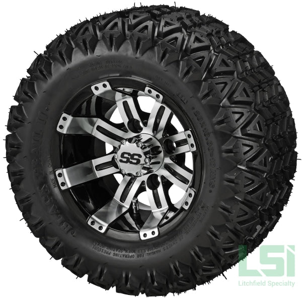 10X7 Machined/black Casino Wheel On 20X10-10 Black Trail Tire 10 Lifted Assembly