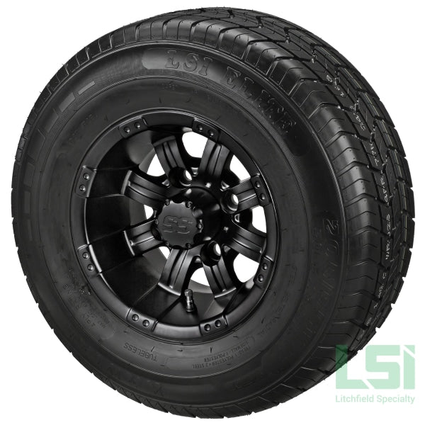 10X7 Matte Black Casino Wheel On 205/65R10 Lsi Elite Radial Tire 10 Lifted Assembly