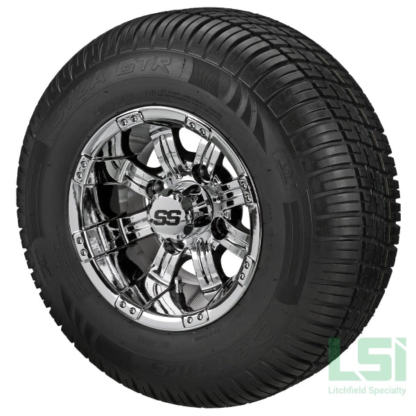 10X7 Mirror Casino Wheel On 205/65R10 Deli Radial Tire 10 Lifted Assembly