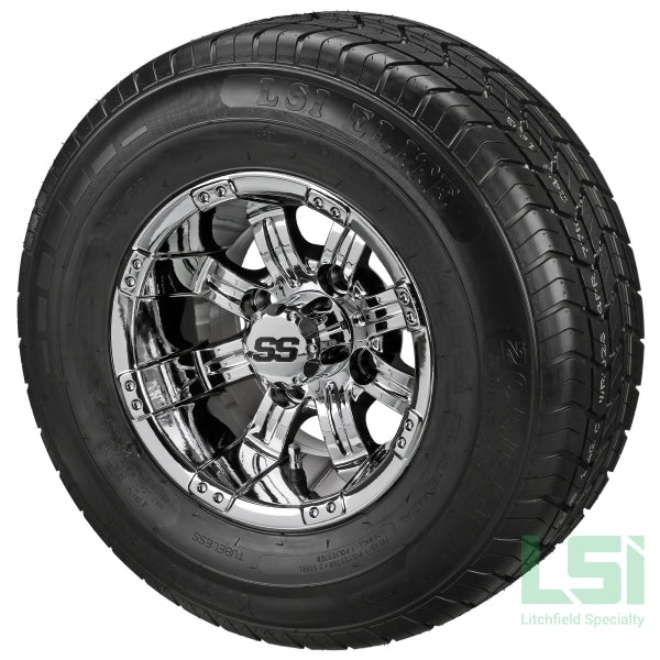 10X7 Mirror Casino Wheel On 205/65R10 Lsi Elite Radial Tire 10 Lifted Assembly