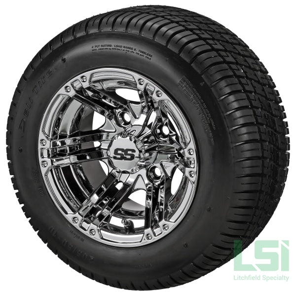 10X7 Mirror Yukon Wheel On 205/50-10 Deli Tire 10 Low Profile Assembly