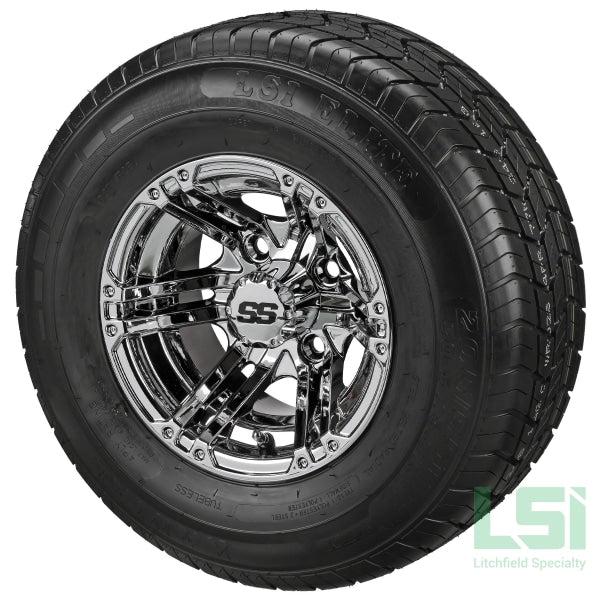 10X7 Mirror Yukon Wheel On 205/65R10 Lsi Elite Radial Tire 10 Lifted Assembly