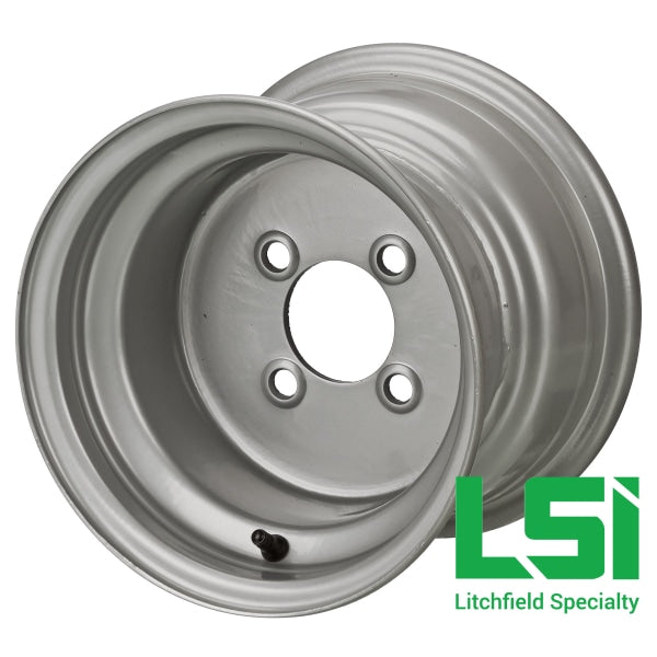10X7 Silver Steel Golf Cart Wheel -10