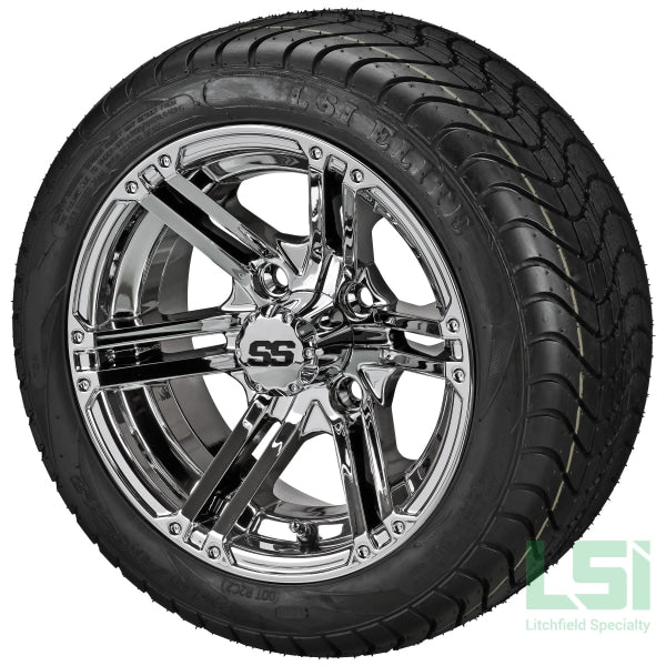 12X6 Mirror Yukon Wheel On 215/40-12 Lsi Elite Tire 12 Low Profile Assembly